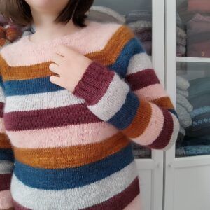 Pull Ophrys - Patron de pull raglan à rayures - Maloraé Designs