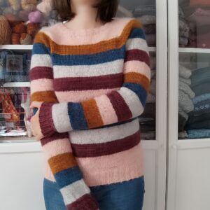 Pull Ophrys - Patron de pull raglan à rayures - Maloraé Designs