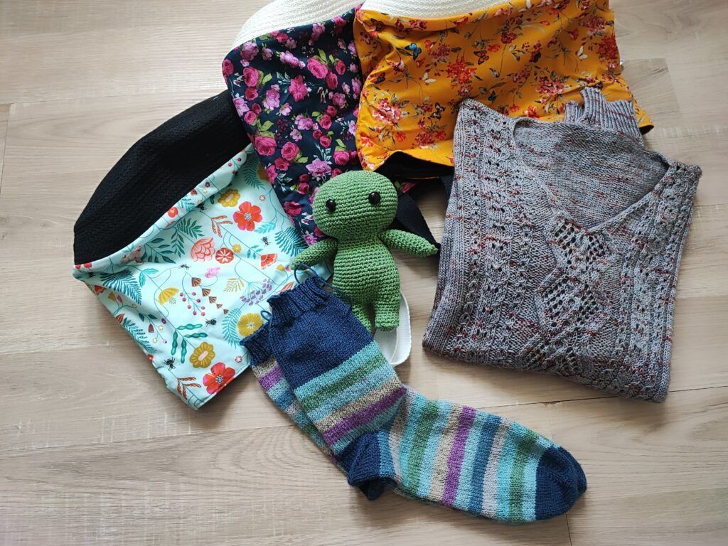 Podcast Épisode 46, du tricot, du crochet et de jolis paniers ! - Vidéo tricot - Maloraé Designs