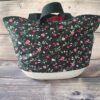 Panier projets tricot Nomade - Roses - Taille M - Accessoires tricot - Maloraé Designs