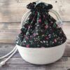 Panier projets tricot - Roses - Taille M - Accessoires tricot - Maloraé Designs