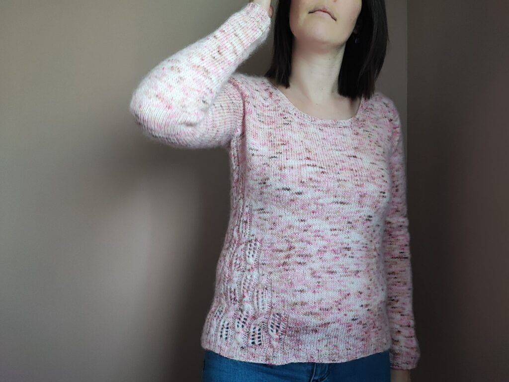 Arabis - Pull cosy en dentelle pour femme au tricot - Maloraé Designs