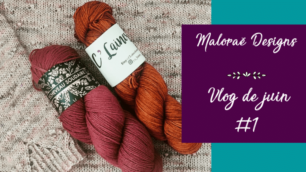 Vlog juin 2023 #1 - Entre tricot et préparation de salon ! - Vidéo tricot - Maloraé Designs