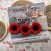 Lots anneaux marqueurs tricot - coquelicots - Accessoires tricot - Maloraé Designs