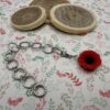 Compte-rangs tricot - Coquelicot - Accessoires tricot - Maloraé Designs