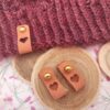 Étiquettes à rivets - Cœur ❤ - Light Rosy brown or- Maloraé Designs