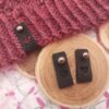 Étiquettes à rivets - Cœur ❤ - Noir - Accessoires tricot - Maloraé Designs