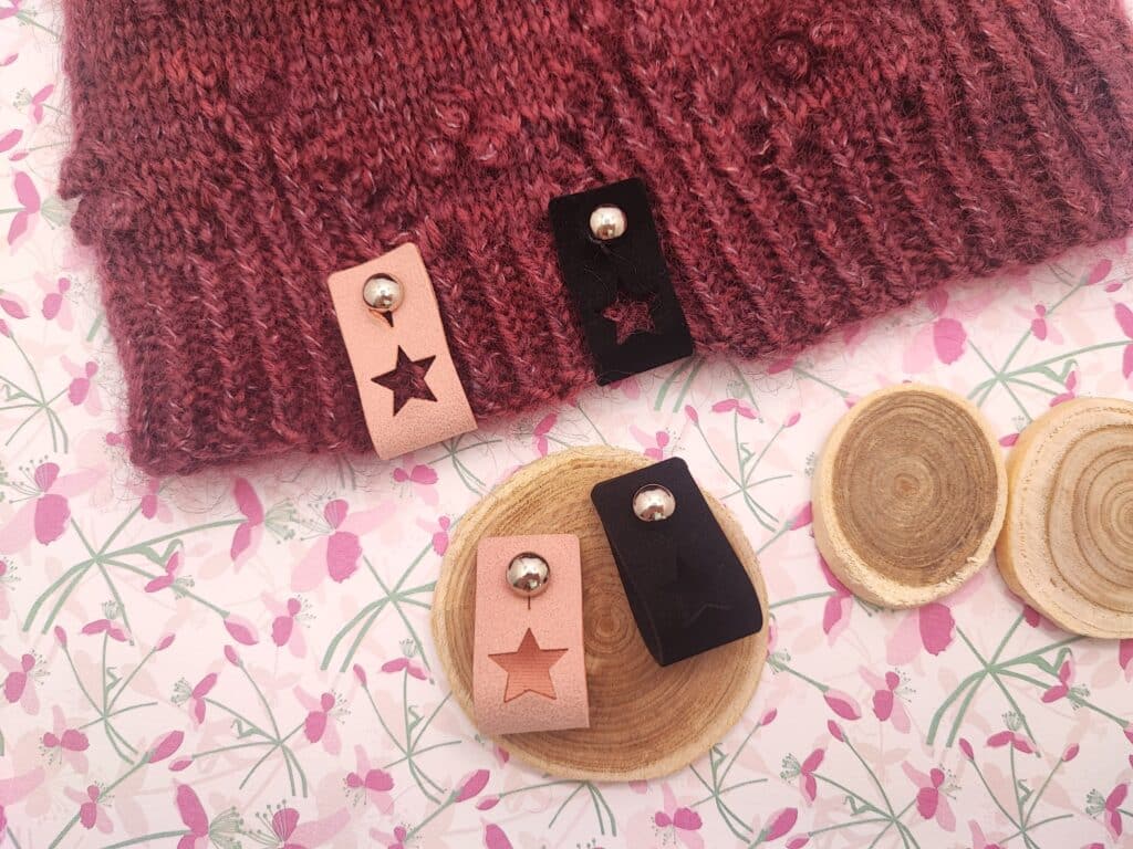 Étiquettes à rivets - Étoile - Accessoires tricot - Maloraé Designs