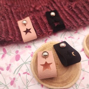 Étiquettes à rivets - Étoile - Accessoires tricot - Maloraé Designs