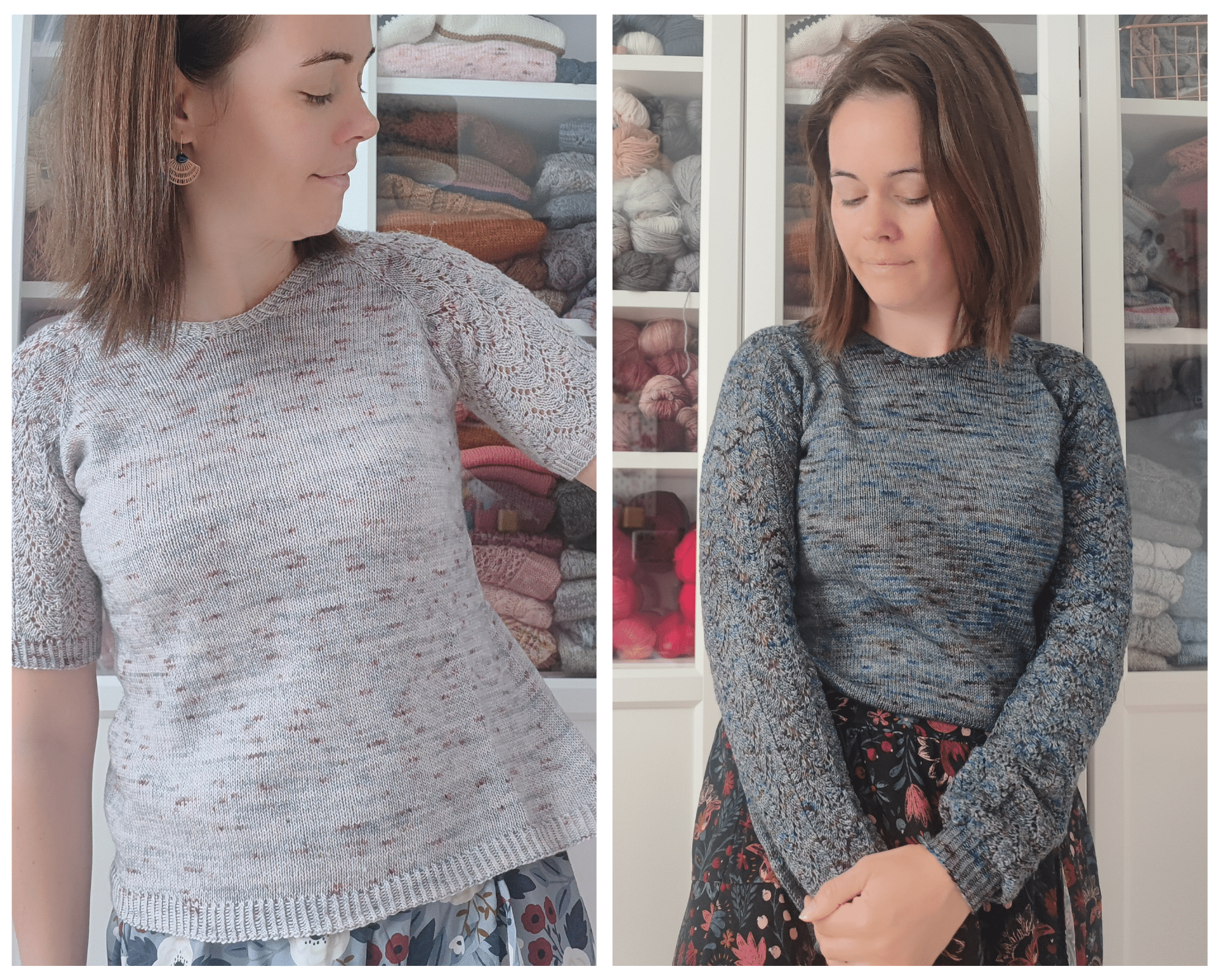 Sibirica, un pull et un tee-shirt raglan au tricot ! - Patron de tricot pour femme - Maloraé Designs