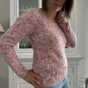 Arabis - Pull femme au tricot - Dentelle et torsades - Maloraé Designs