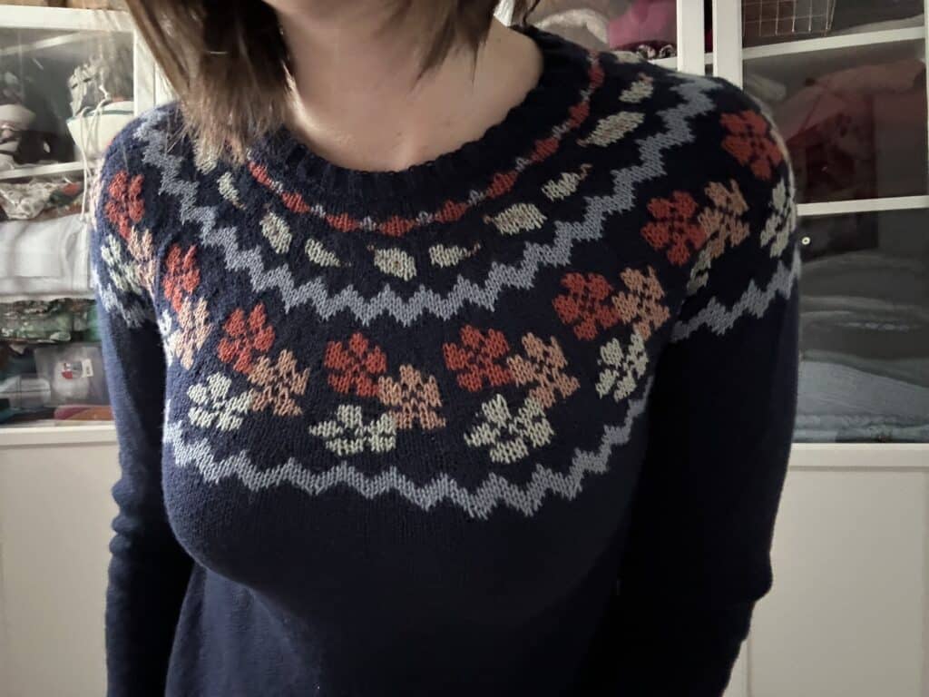 Nature sweater, un pull en jacquard au tricot ! (Test) - Appel au test tricot - Maloraé Designs