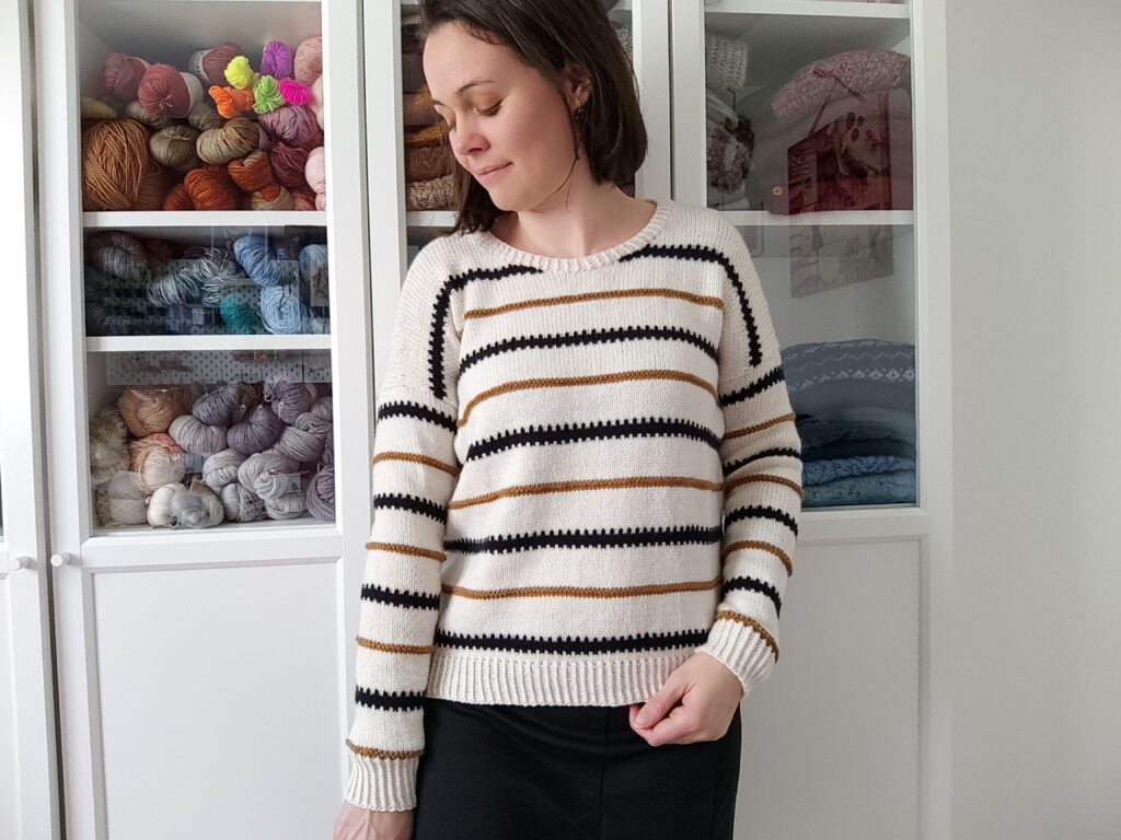 Deutzia - Pull marinière au tricot pour femme - Patron de tricot - Maloraé Designs