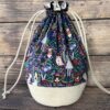 Panier projets tricot - Alice - Bleu - Taille L - Accessoire tricot - Maloraé Designs
