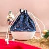 Panier projets tricot - Flocons - Taille M - Accessoire tricot - Maloraé Designs