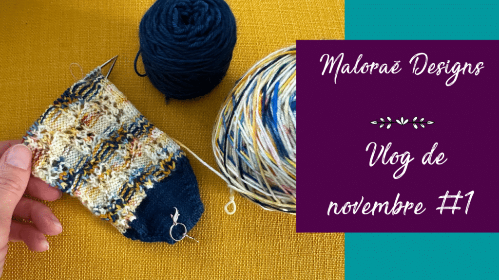 Vlog novembre 2023 #1 – Du tricot et de jolis paniers ! - Vidéo tricot - Les coulisses - Maloraé Designs