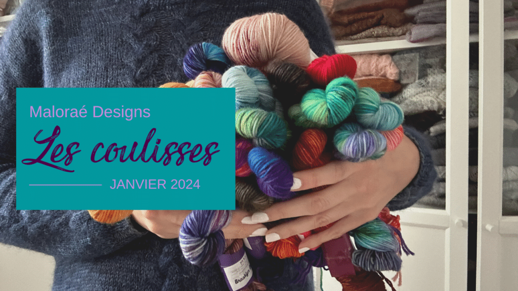 Vlog janvier 2024 – Mes en-cours tricot avancent bien ! - Vidéo tricot - Les Coulisses - Maloraé Designs