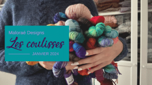 Vlog janvier 2024 – Mes en-cours tricot avancent bien ! - Vidéo tricot - Les Coulisses - Maloraé Designs