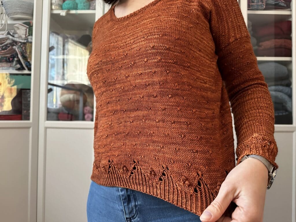 Malva sweater - Patron de tricot femme - version fingering - Maloraé Designs