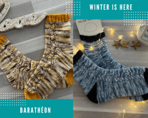 Barathéon et Winter is here, patrons de chaussettes (Test) ! - Appel au test tricot - Maloraé Designs