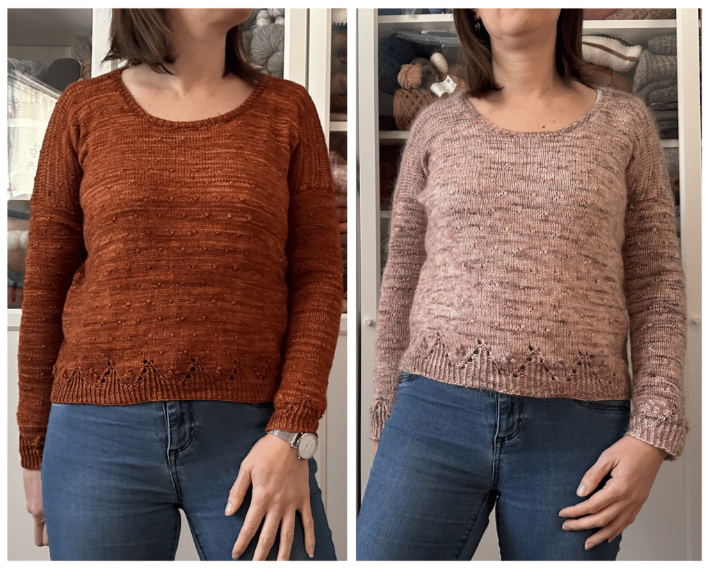 Malva sweater, un duo de pull cosy et féminin ! - Patron de tricot - Maloraé Designs