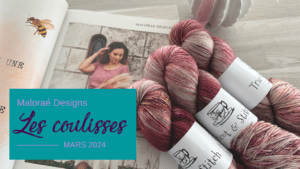Vlog mars 2024 – Du tricot et un salon créatif ! - Vidéo tricot - Les coulisses - Maloraé Designs