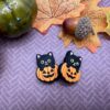 Stoppeurs de mailles Chat Citrouille - Accessoires tricot - Maloraé Designs