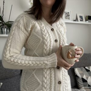 Diosma - gilet au tricot - Patron tricot - Mailles d'automne - Maloraé Designs