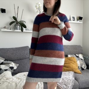 Cléome - Robe au tricot - Patron tricot - Mailles d'automne - Maloraé Designs
