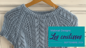 Vlog septembre 2024 – Du tricot et de jolis accessoires ! - Vidéo tricot - Les coulisses - Maloraé Designs