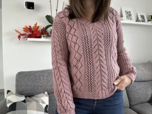 Vanda, un superbe patron de pull tricoté en dentelle !! - Patron de tricot - Maloraé Designs