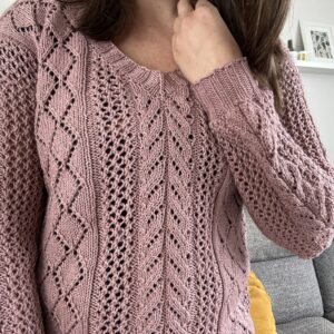 Vanda, un superbe patron de pull tricoté en dentelle !! - Patron de tricot - Maloraé Designs
