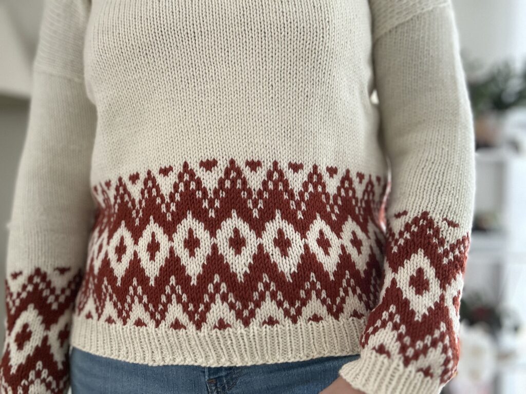 Tritoma - Pull au jacquard pour femme - Patron de tricot - Maloraé Designs