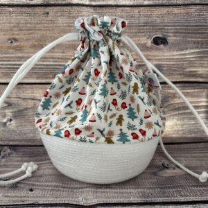 Panier projet tricot - Noël Cosy - Taille M - Accessoires tricot -Maloraé Designs