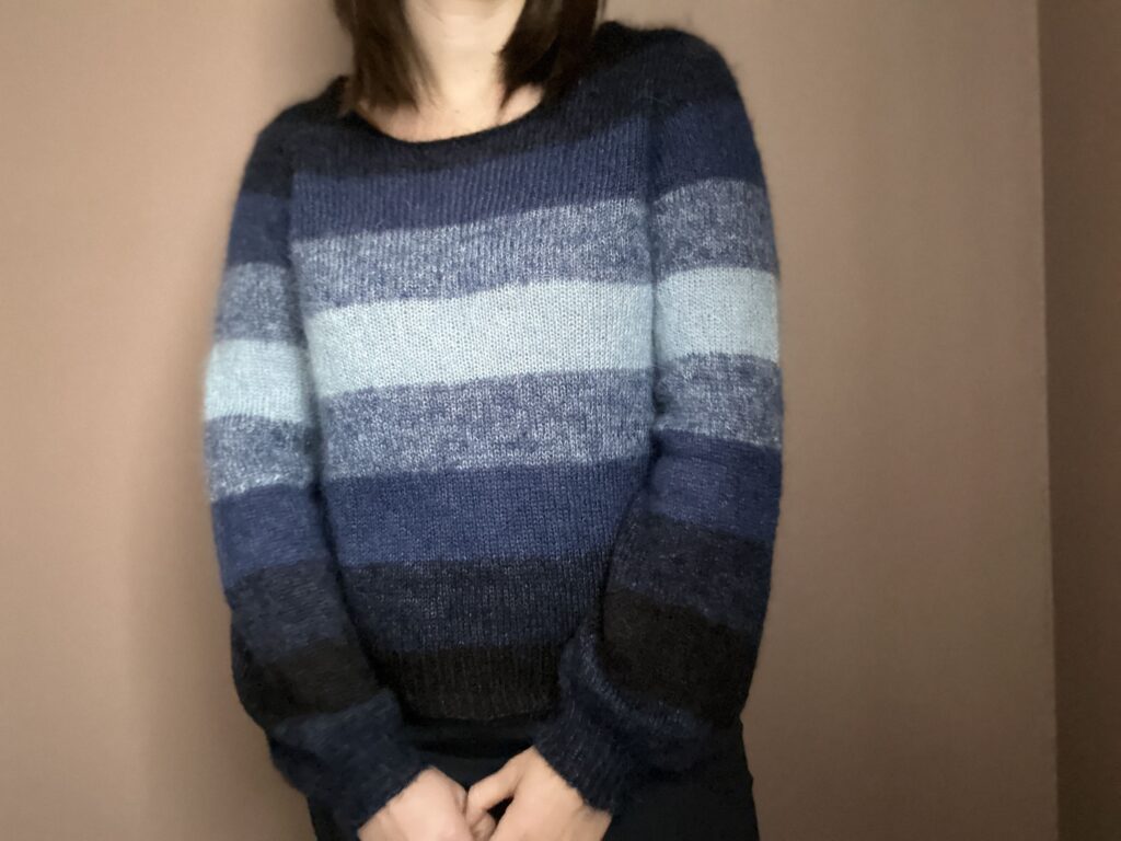 Quiscale - Patron de pull rayé au tricot - Mohair - Maloraé Designs