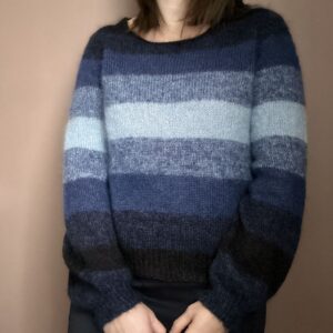 Quiscale - Patron de pull au tricot - Janvier 2025 - Pull rayé - Maloraé Designs