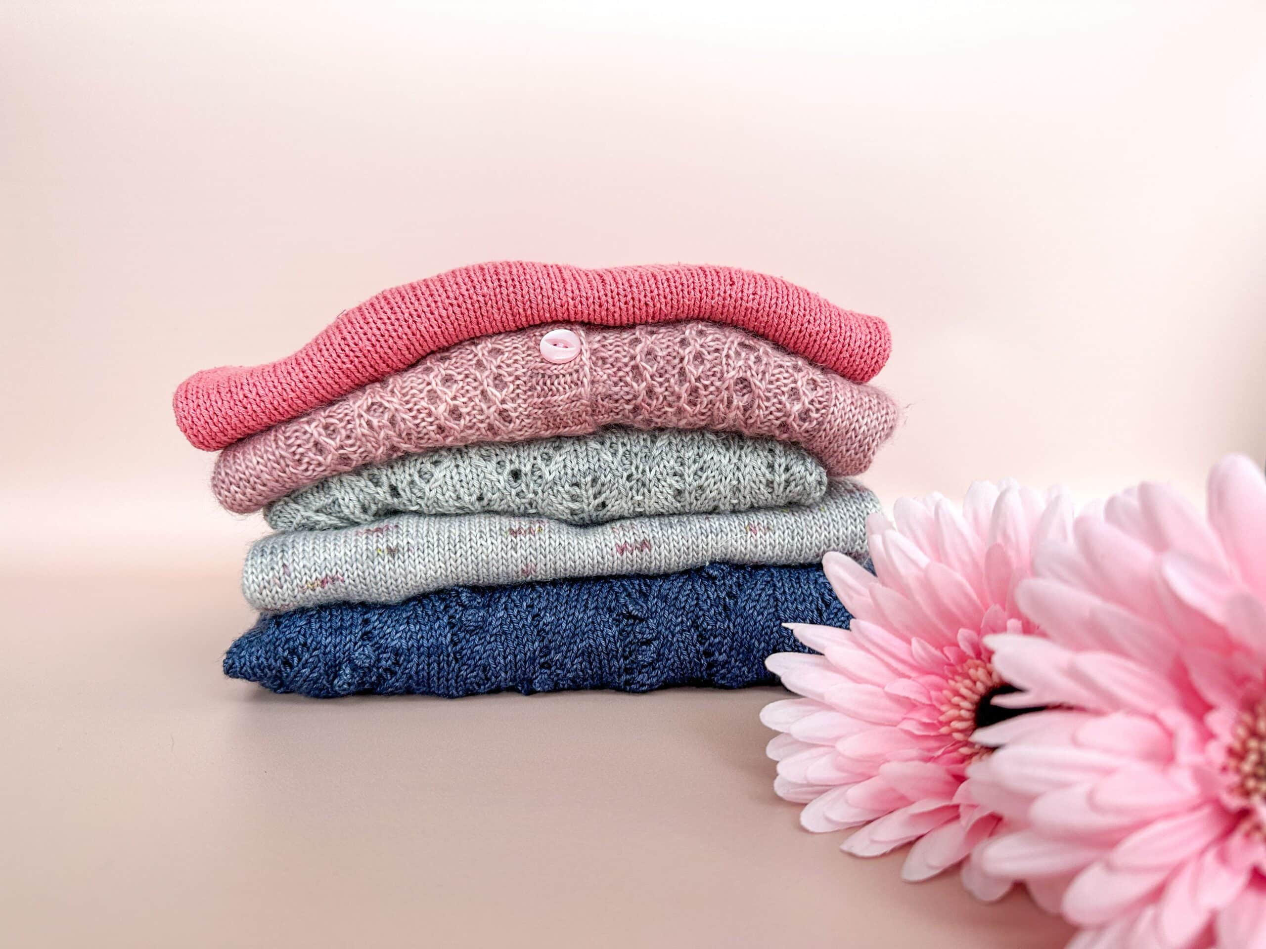 5 patrons de tricot pour femme - Printemps 2025 ! (Vidéo tricot) - Sélection de patrons - Dentelle - Pull - Gilet - Maloraé Designs