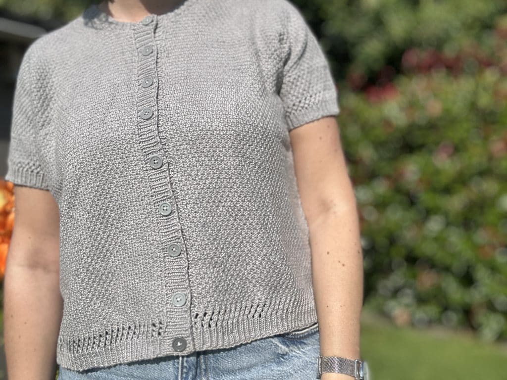 Capelle - Gilet au tricot en point de blé - Patron de tricot femme - Maloraé Designs