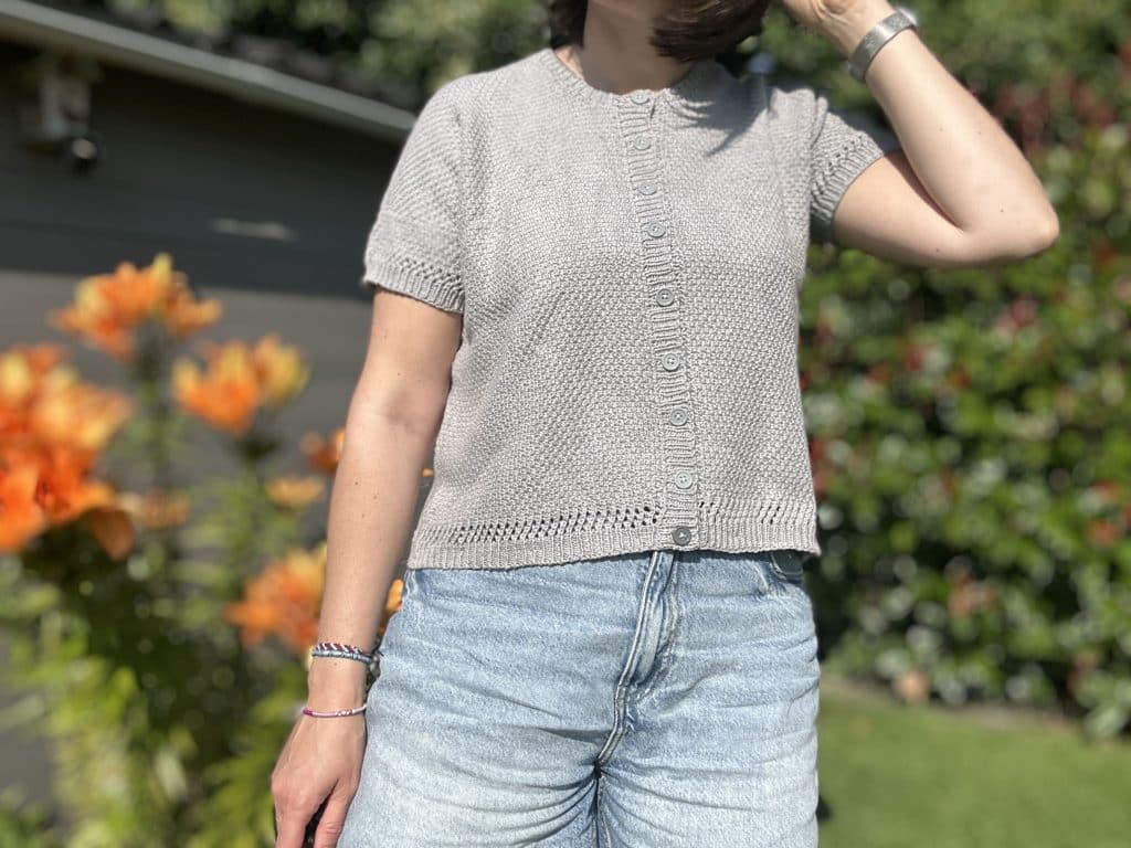 Capelle - Gilet au tricot en point de blé - Patron de tricot femme - Maloraé Designs