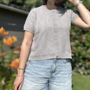 Capelle - Gilet au tricot en point de blé - Patron de tricot femme - Maloraé Designs