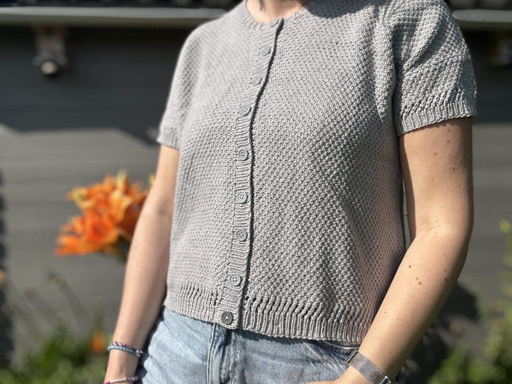 Capelle - Gilet au tricot en point de blé - Patron de tricot femme - Maloraé Designs