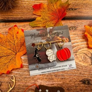 Lots Anneaux marqueurs tricot - Halloween - Accessoires tricot - Maloraé Designs
