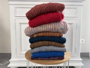 Résumé décembre 2025 - Fin d'année riche en tricot ! - Les coulisses - Maloraé Designs