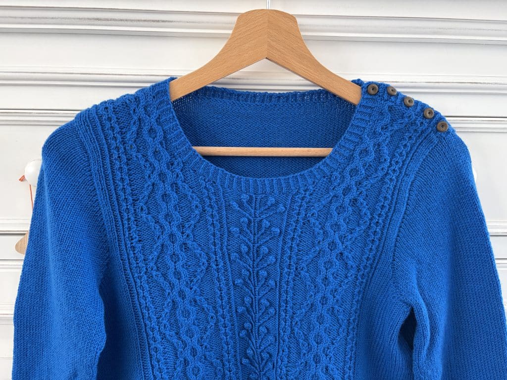 Brunnère - Pull au tricot pour femme  - Torsades - Maloraé Designs