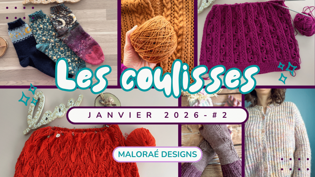 Vlog janvier 2026 • 2 - Un salon créatif et du tricot - Vidéo tricot - Les coulisses - Maloraé Designs
