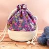 Panier projets tricot - Flocons - Taille M - Accessoire tricot - Maloraé Designs