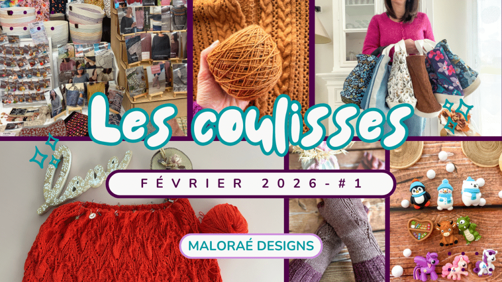 Vlog février 2026 • 1 - Laine, tricot et nouveau salon - Les coulisses - Vidéo tricot - Maloraé Designs