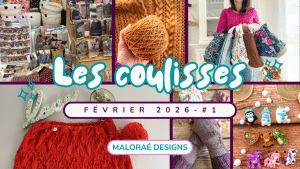 Vlog février 2026 • 1 - Laine, tricot et nouveau salon - Les coulisses - Vidéo tricot - Maloraé Designs
