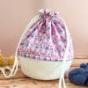 Panier projets tricot - Fleurs - Taille M - Accessoire tricot - Maloraé Designs