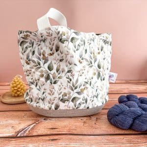 Paniers à projets tricot nomade - Feuillage - Taille M - Accessoires tricot - Maloraé Designs